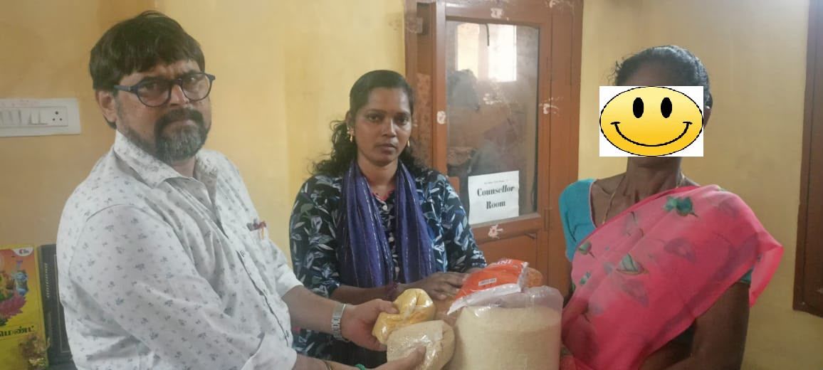 Rice and provisions handed over outside the counsellor room